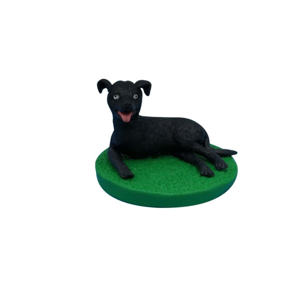 Dog on grass custom bobblehead