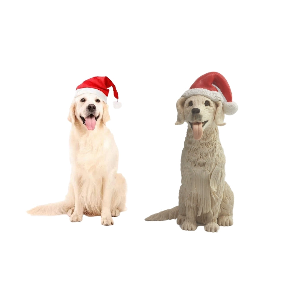 Christmas Hat Dog Customized Figurine